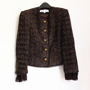 NEW Veronica Beard Audrina Metallic Tweed Jacket, Size 8